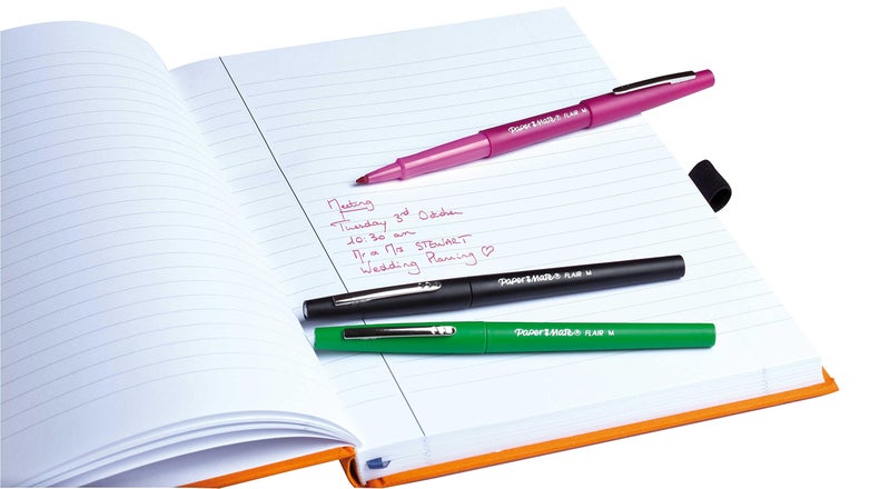 Paper Mate Flair Felt Tip Pen, Medium Point, Blue, 1 Count - Image 4